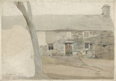 Häuser in Llanllyfni, Nordwales, 1805 von Cornelius Varley